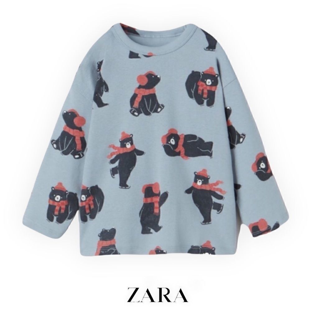 ZARA Kids | Blue | BEAR PRINTED T-SHIRT